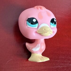 Littlest Pet Shop Pink Duck #1923 LPS Swim N Fish Tear Hasbro Authentic